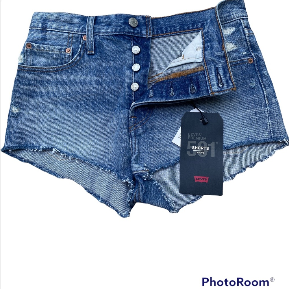 Levi NWT 501 micro denim shorts